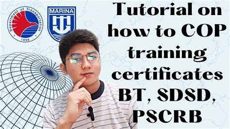 how to get cop in marina|Paano Magpa COP ng BT, SDSD, PSCRB Training Certificates .